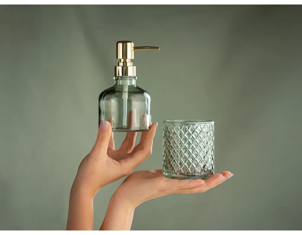 Mentazöld üveg fogkefetartó pohár Atessa – Wenko