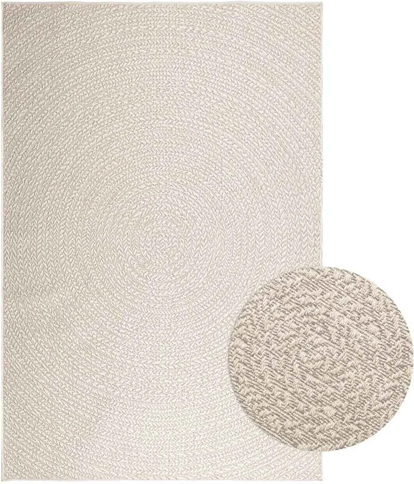 vidaXL ZIZUR krém juta hatású beltéri és kültéri szőnyeg 160x230 cm