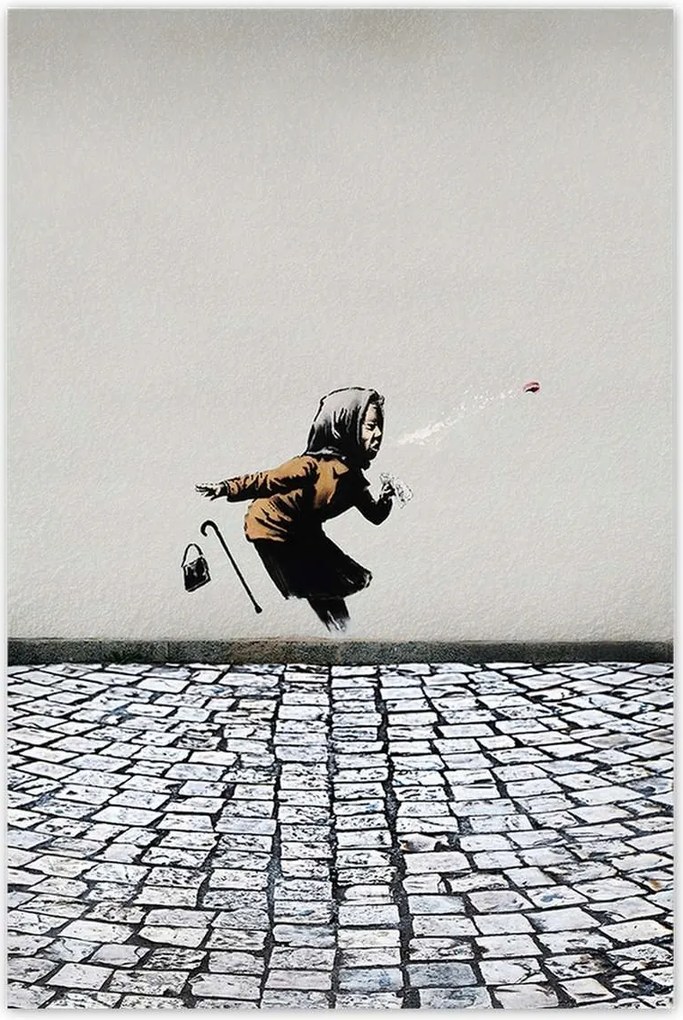 Poszterek 60x90 Banksy Nagymama Achoo Tüsszentés