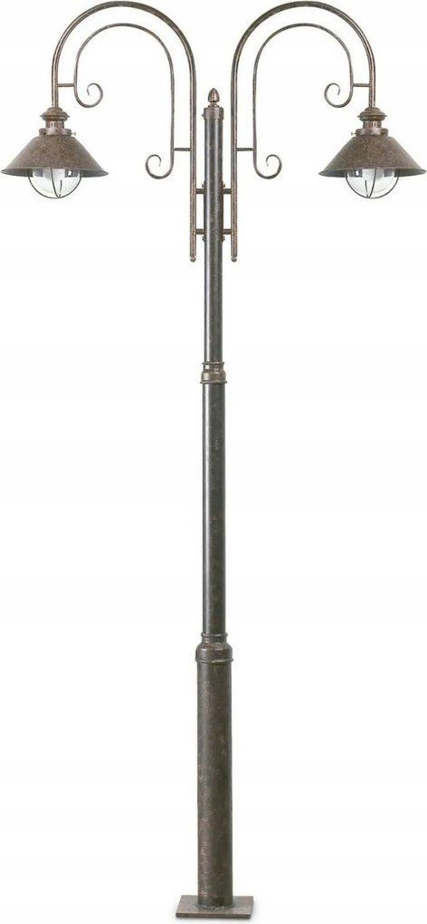 Faro Náutica állólámpa 2xE27, rozsdás, acél, magasság 225 cm, IP33