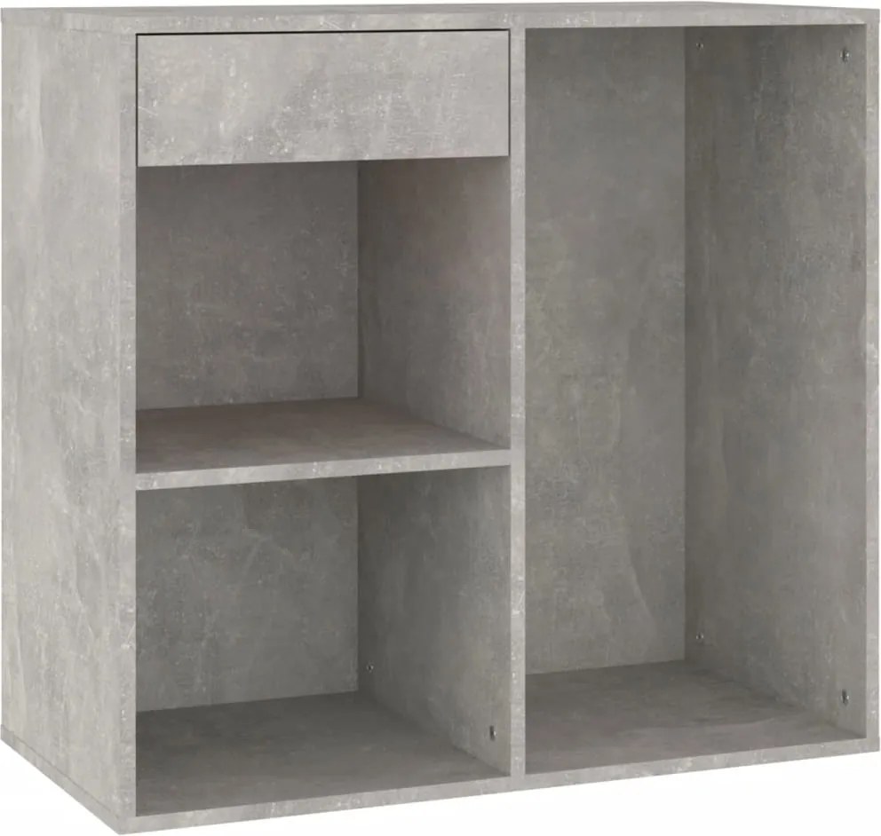 vidaXL betonszürke szerelt fa pipereszekrény 80 x 40 x 75 cm