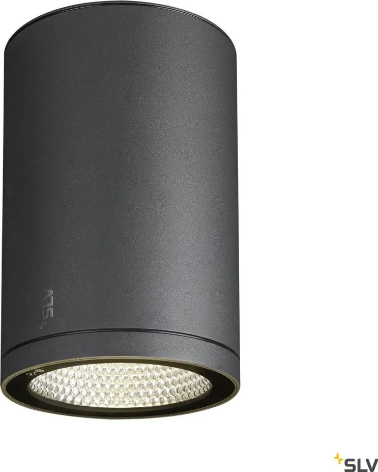 SLV 1003442 ENOLA SQUARE Modern Kültéri Mennyezeti Lámpa Antracit, Átlátszó LED IP65