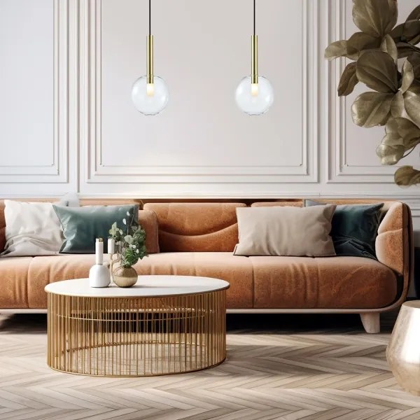 Csillár zsinóron NIKO 1xG9/9W/230V átm. 20 cm arany