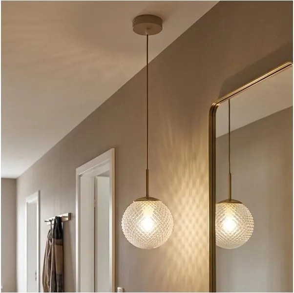 Brilagi - Kábeles csillár STELLA 1xE27/60W/230V Ø 15 cm bézs/arany