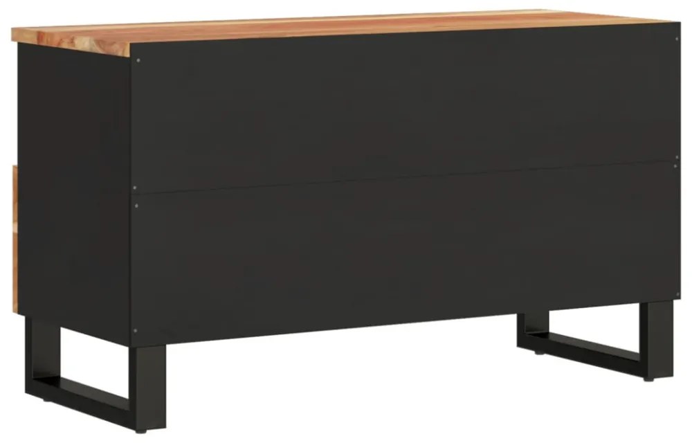 tömör akácfa és szerelt fa TV-szekrény 80 x 33 x 46 cm