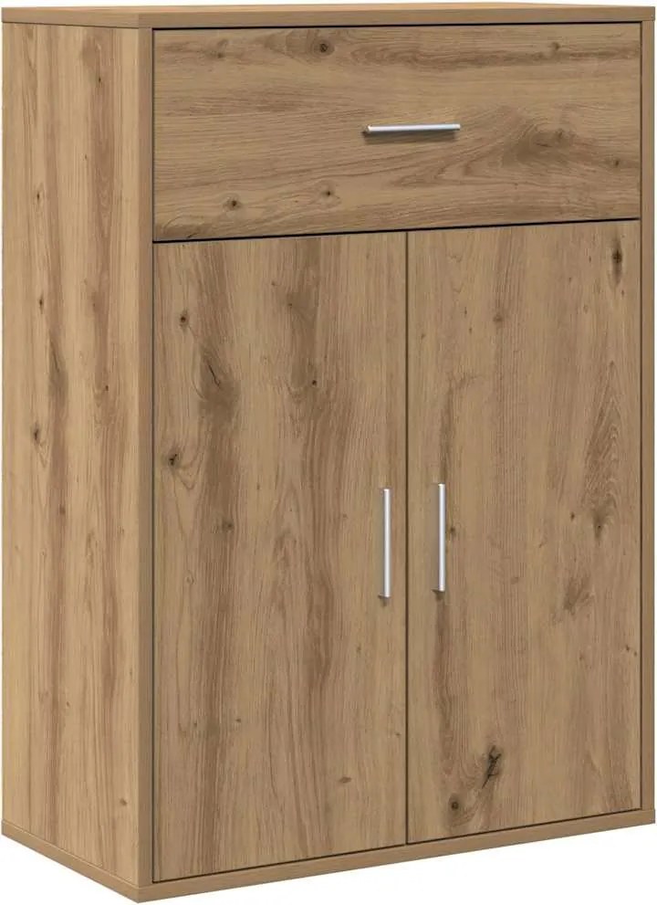 vidaXL Széf fiókkal Artisan tölgy 60 x 30 x 84 cm Faanyag