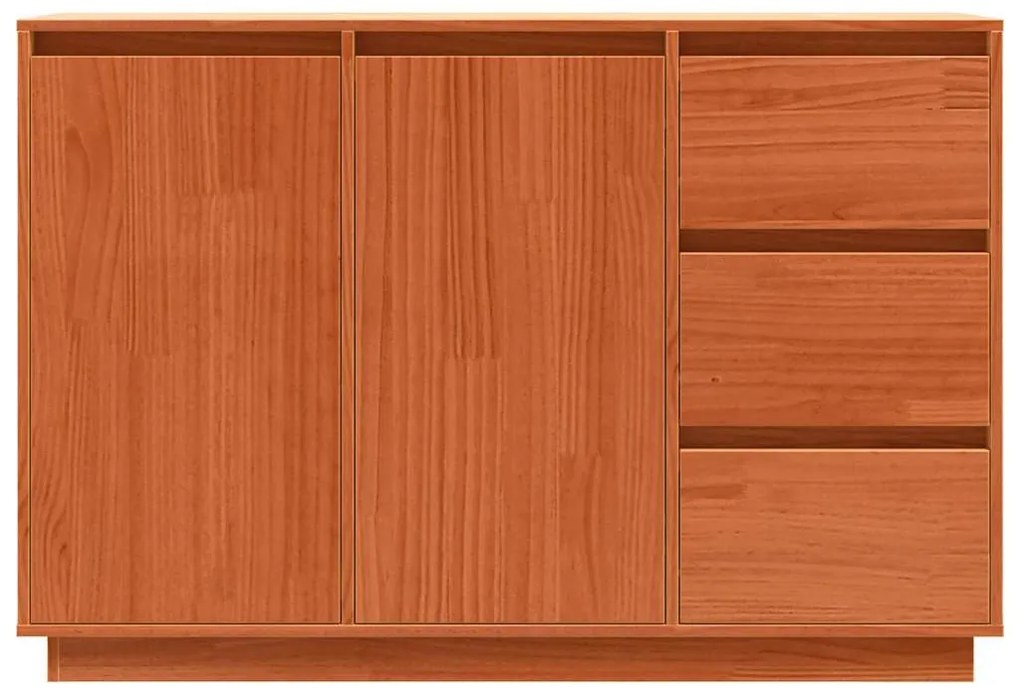 Széf fiókkal Barna 111 x 34 x 75 cm Tömör fenyőfa