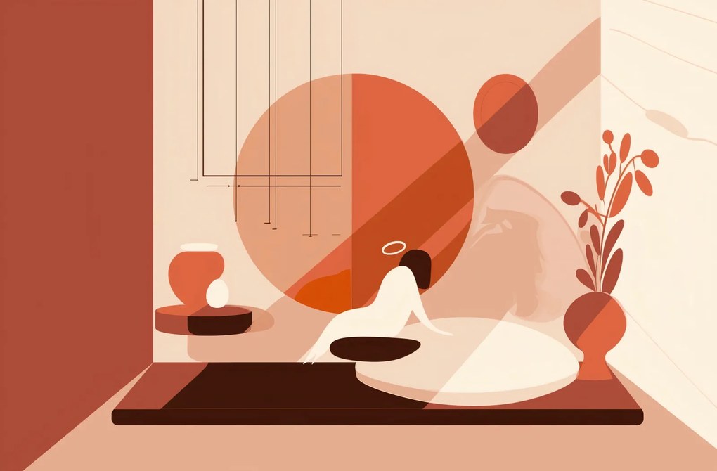 Poszter 86,4x56,8cm Nyugalom a geometrikus napsütésben