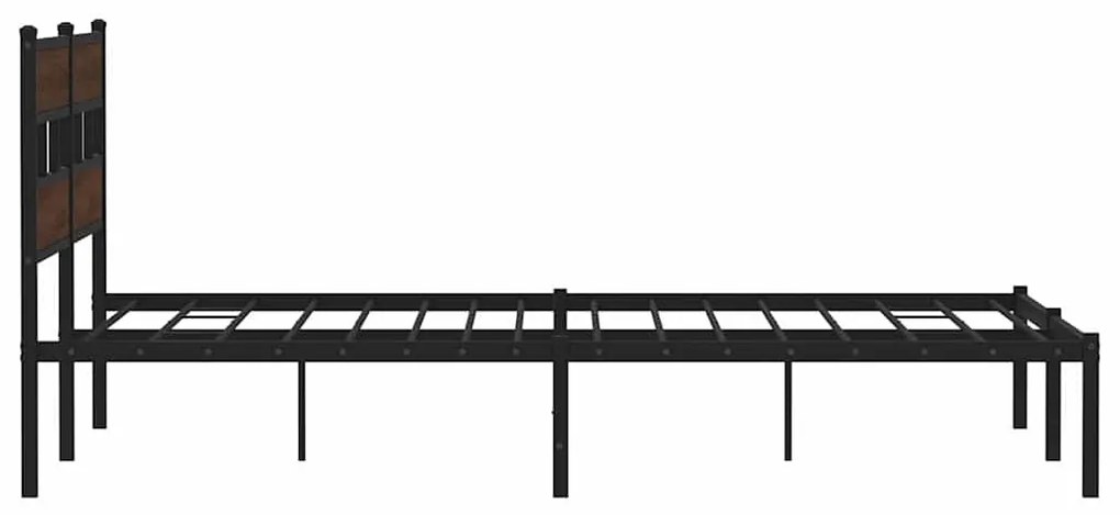 barna tölgy színű fejtámlás ágykeret matrac nélkül 180 x 200 cm