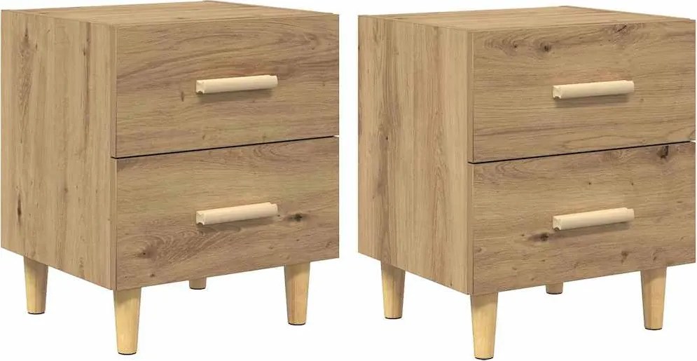 vidaXL Ágyat tartó szekrény 2 pcs Artisan tölgy 40 x 35 x 47.5cm