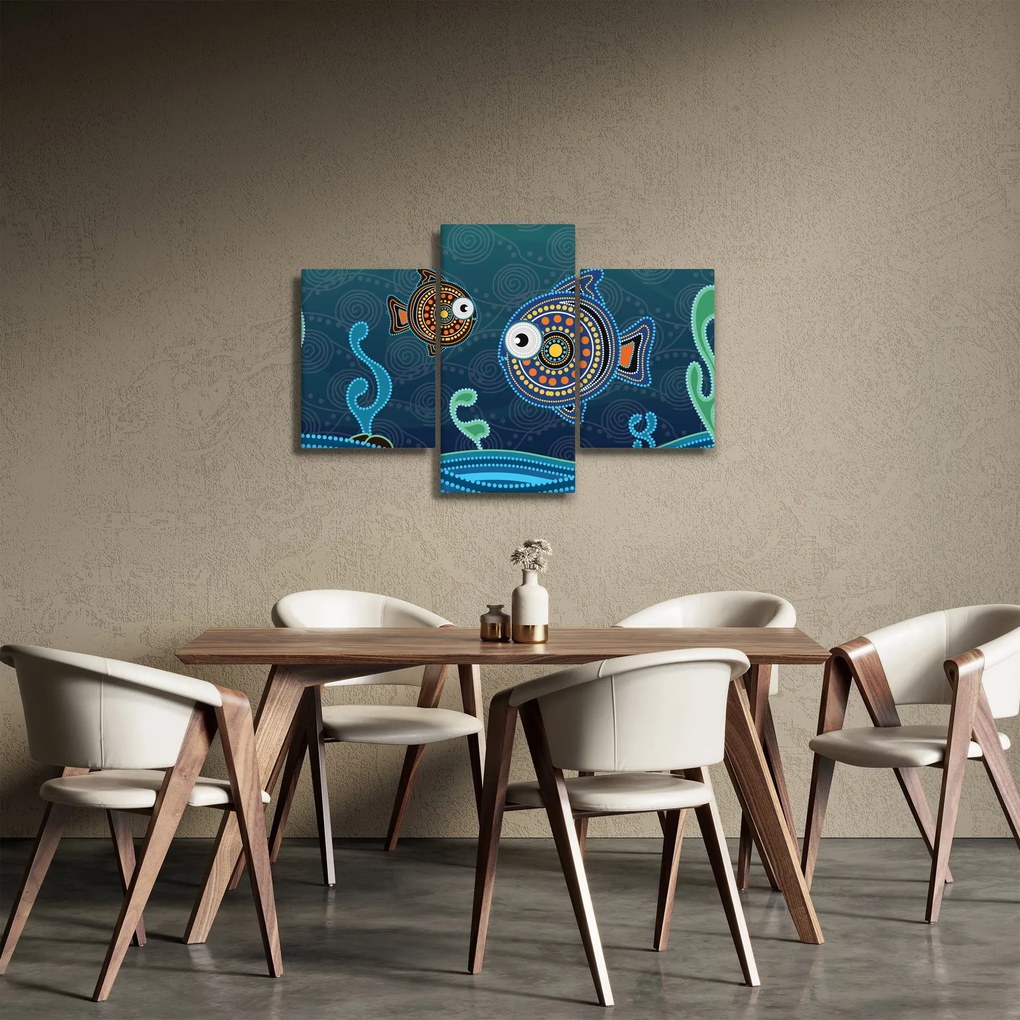 Kép - festett hal (90x60 cm)