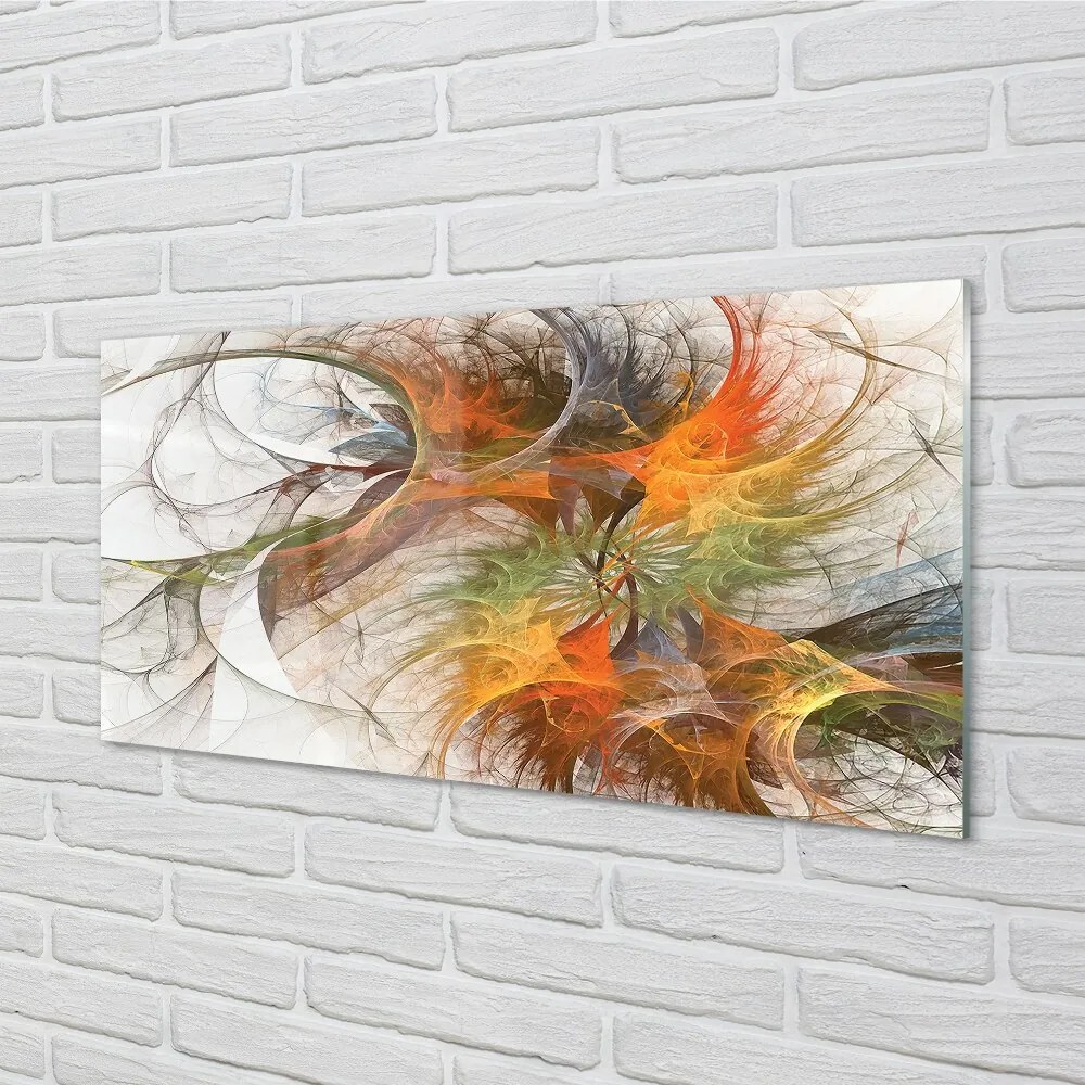 Üvegképek Színes geometriai fraktálok 125x50 cm