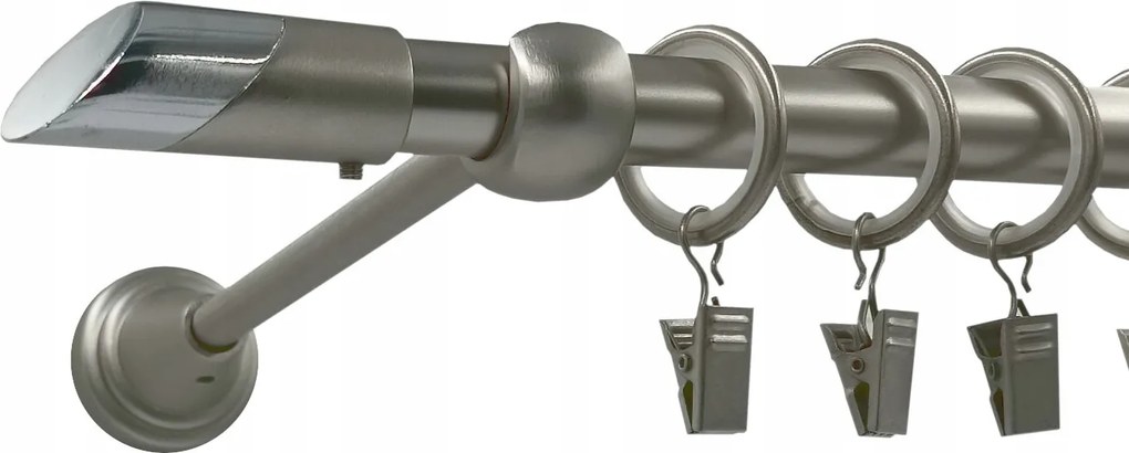 Függönykarnis Szimpla Fém színes szatén mix végek 16 mm 300 cm