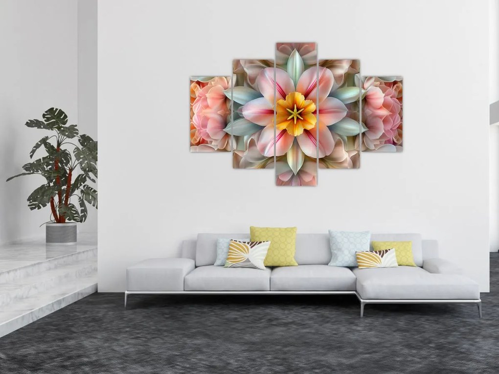 Kép - Kaleidoszkópos virág (150x105 cm)