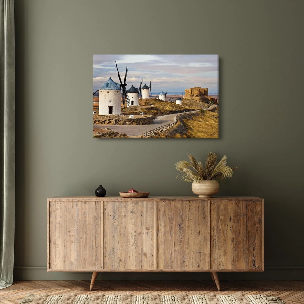 Kép - Consuegra szélmalmai, Spanyolország (90x60 cm)