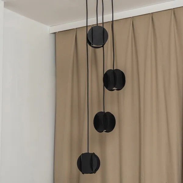 Kábeles függőlámpa GAMBIT 4xGU10/10W/230V fekete