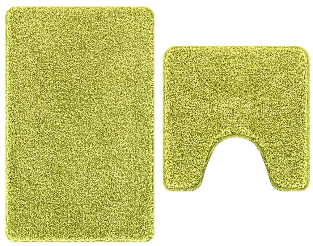 Fürdőszoba szőnyeg 2 pcs Világos zöld 50 x 50 cm Polipropilén