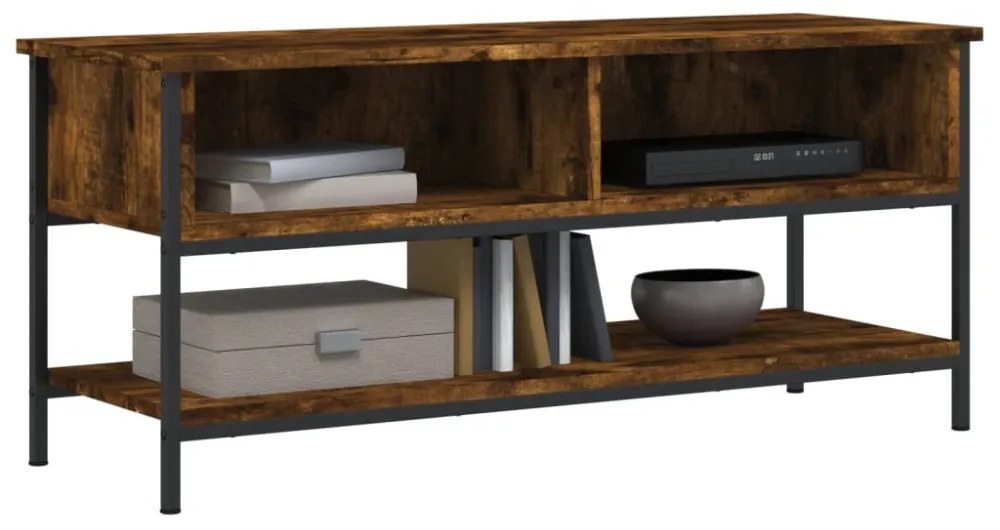 füstös tölgy színű szerelt fa TV-szekrény 100 x 35 x 45 cm