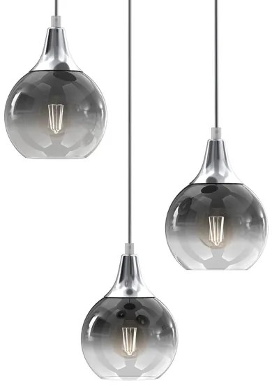 Csillár zsinóron MONTE 3xE27/60W/230V matt króm