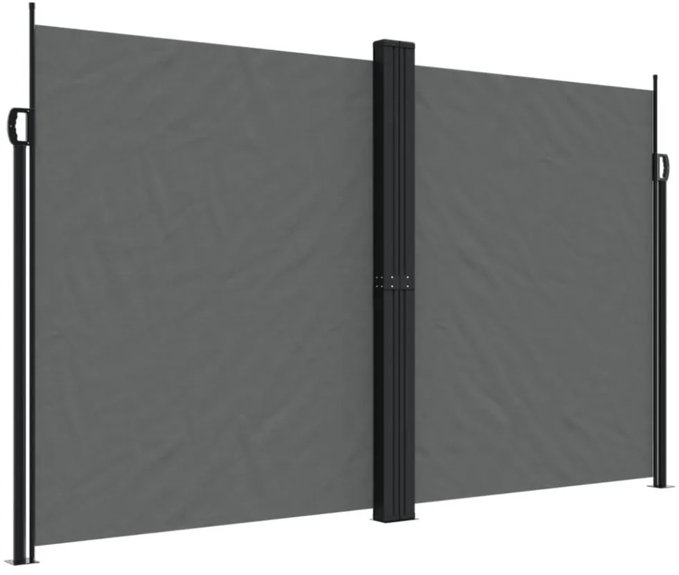 antracitszürke behúzható oldalsó napellenző 200 x 1000 cm