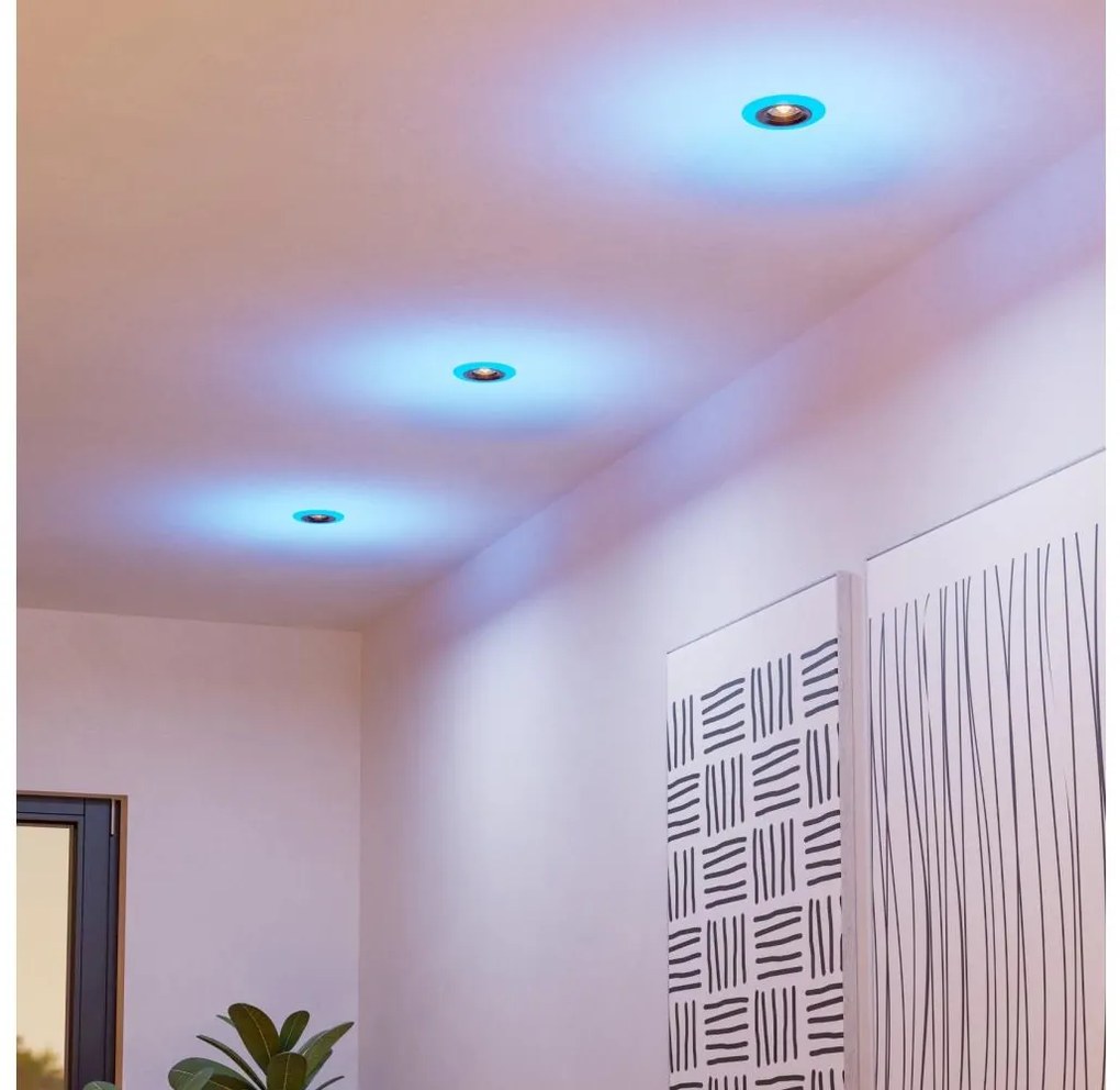 Eglo 901118- KÉSZLET 3xLED RGB Dimmelhető fürdőszobai lámpa CALONGE 3,8W/230V IP44 + + távirányító