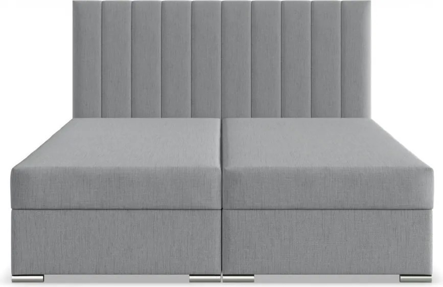 Agen ágy, szövet, 140 x 200, ágyneműtartóval, szürke