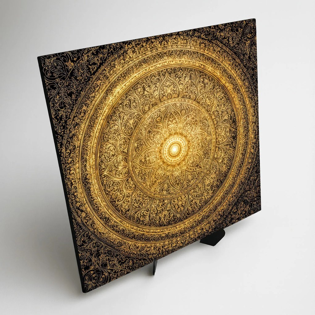 DUBLEZ | Fából készült arany mandala - Dharma