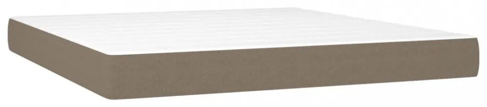 tópszínű szövet rugós és LED-es ágy matraccal 160x200 cm