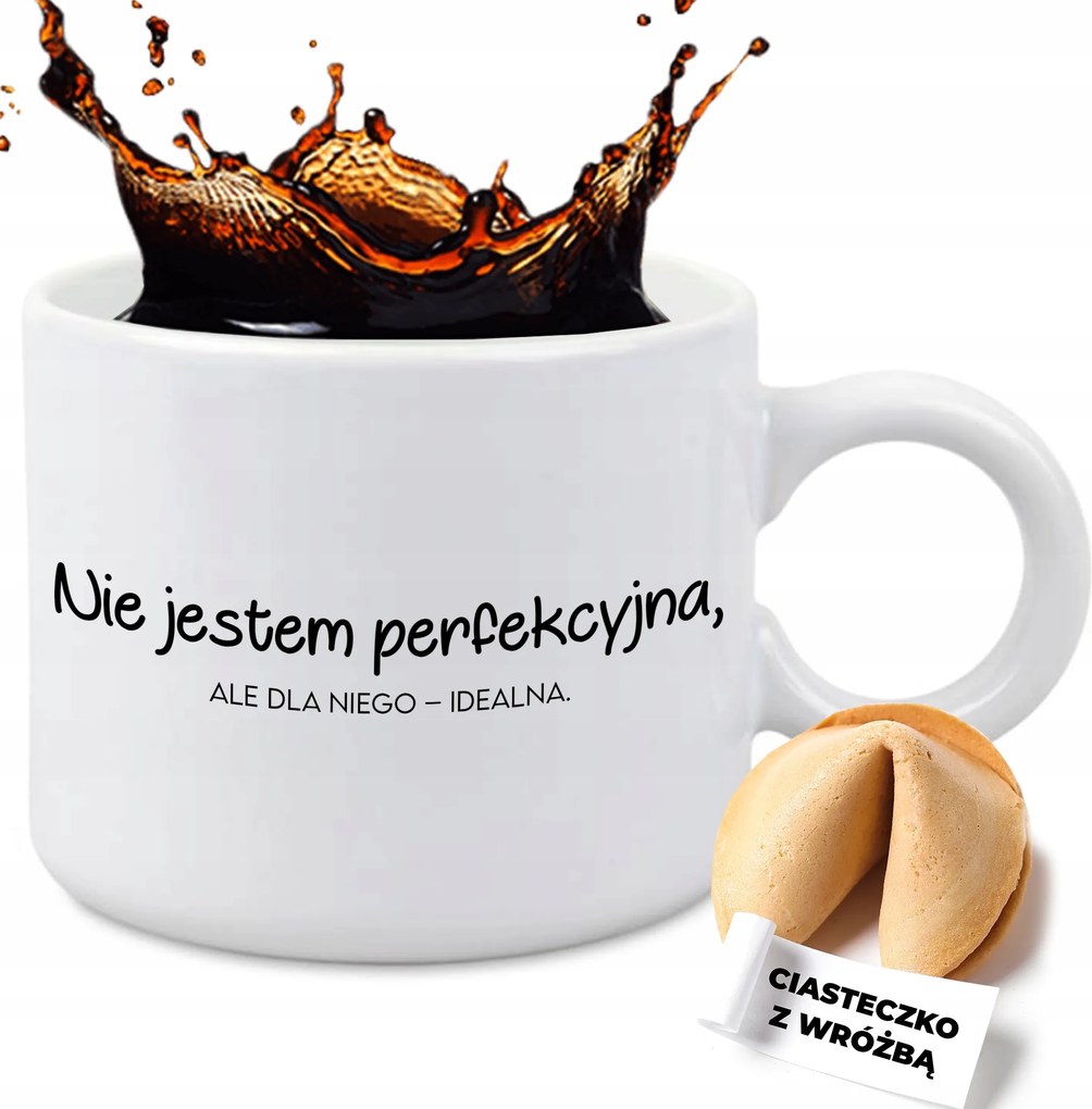 Bögre Fehér 300ml Sütemény Vicces Valentin napi Ajándék Tökéletes vagyok