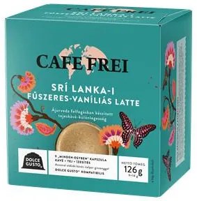 Kávékapszula, Dolce Gusto kompatibilis, 9 db, CAFE FREI Srí Lanka-i fűszeres-vaníliás latte (KHK954)