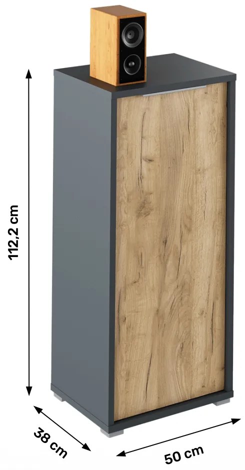 Szekrény Hamila NEW TYP 10 (grafit + artrisan tölgy). 1028767