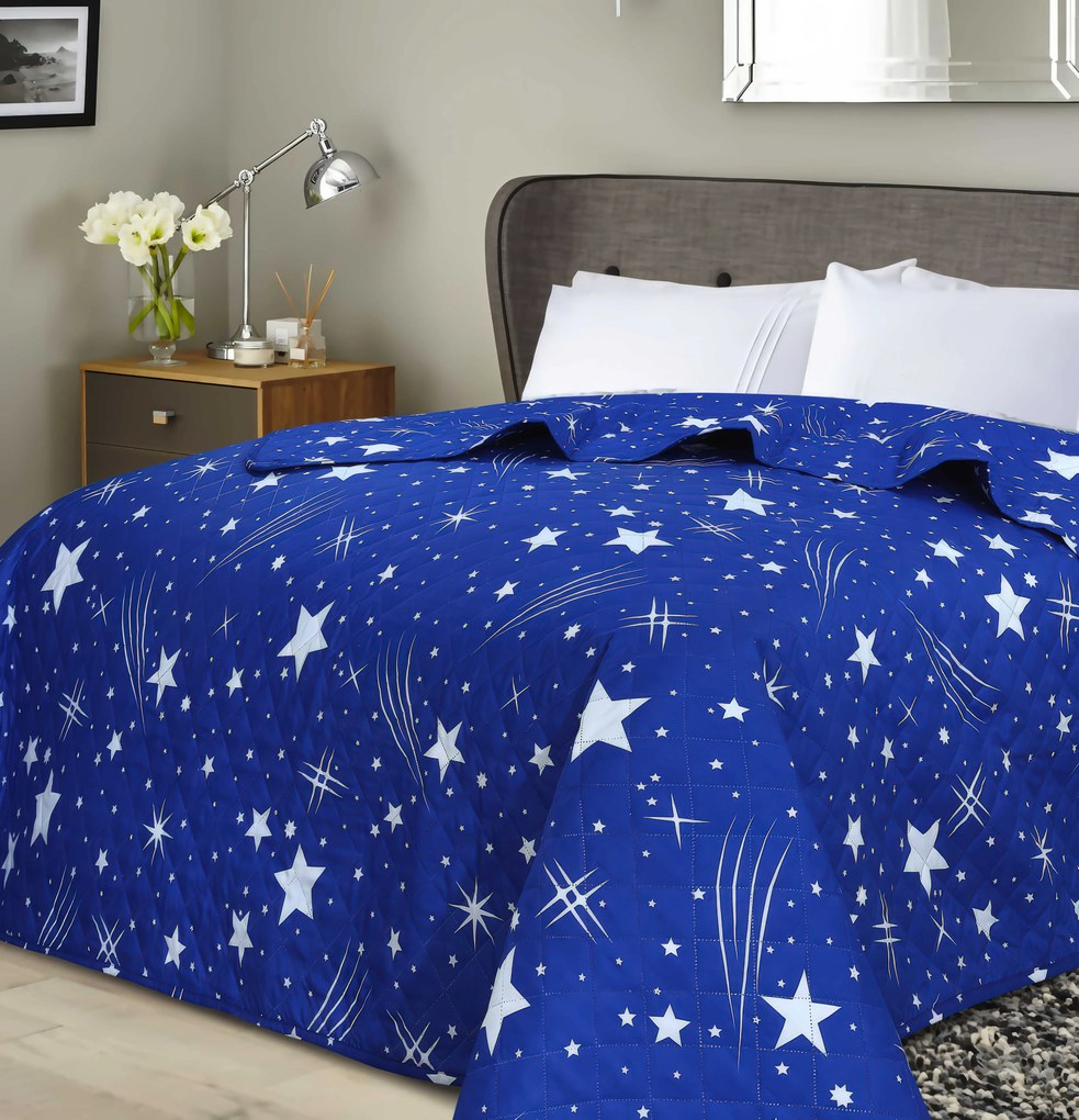 NIGHT SKY DIAMOND kék ágytakaró Méret: 220 x 240 cm
