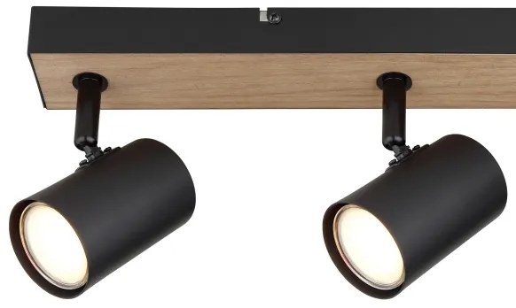 Globo 57911-3BW - Spotlámpa ROBBY 3xGU10/35W/230V fekete/barna