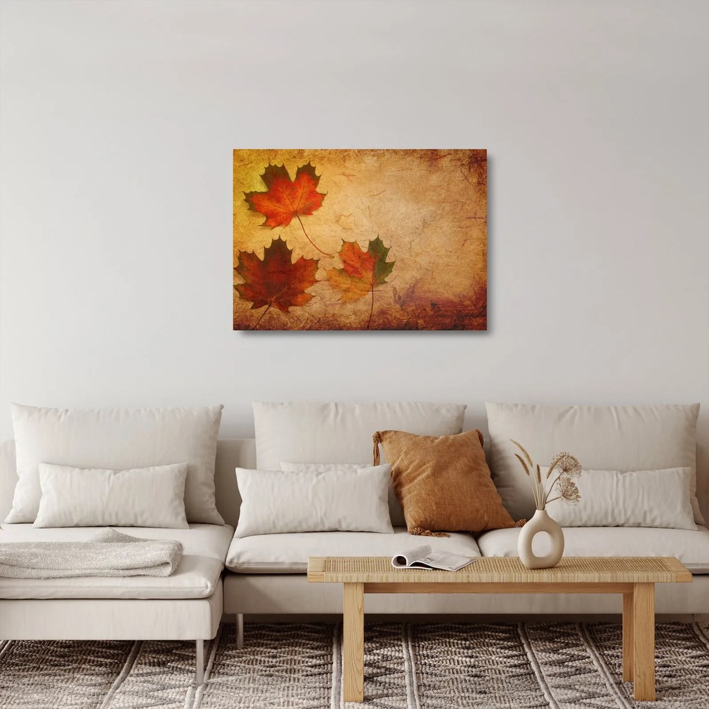 Őszi motívumú kép (üvegen) (70x50 cm)