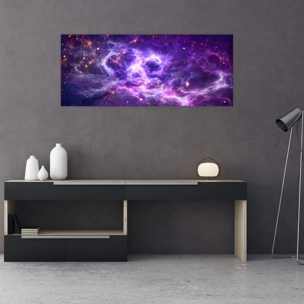 Kép - Lila Univerzum (120x50 cm)