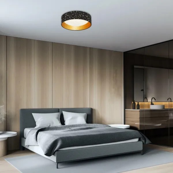 Brilo 3482-015 - LED Mennyezeti lámpa MAILA STARRY LED/12W/230V fekete/arany