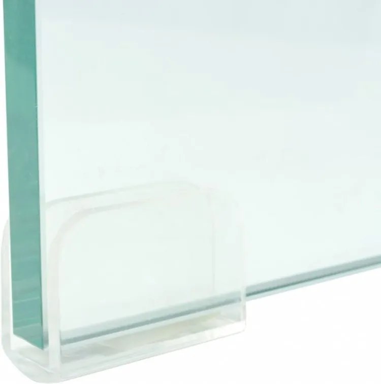 Átlátszó üveg TV/monitor állvány 110x30x13 cm