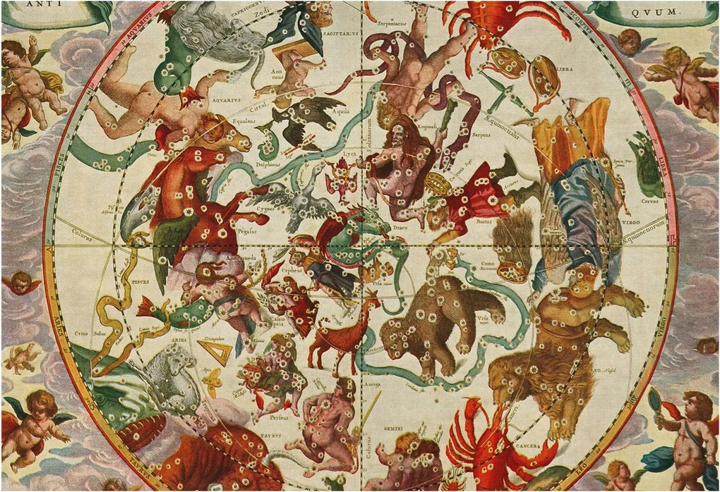 Fotótapéta Flizelin Fal a Hálószobába Csillag kompozíciók 152x104