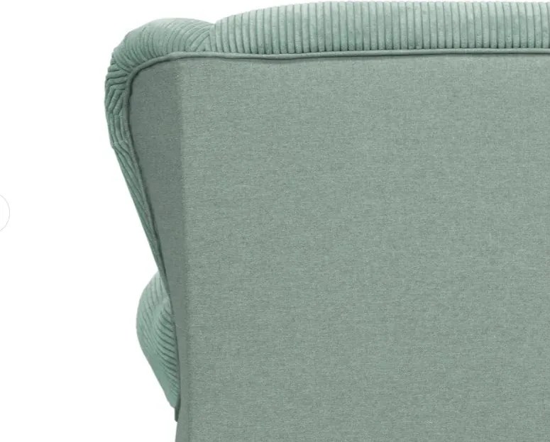 Mentazöld kordbársony fotel Lord – Ropez