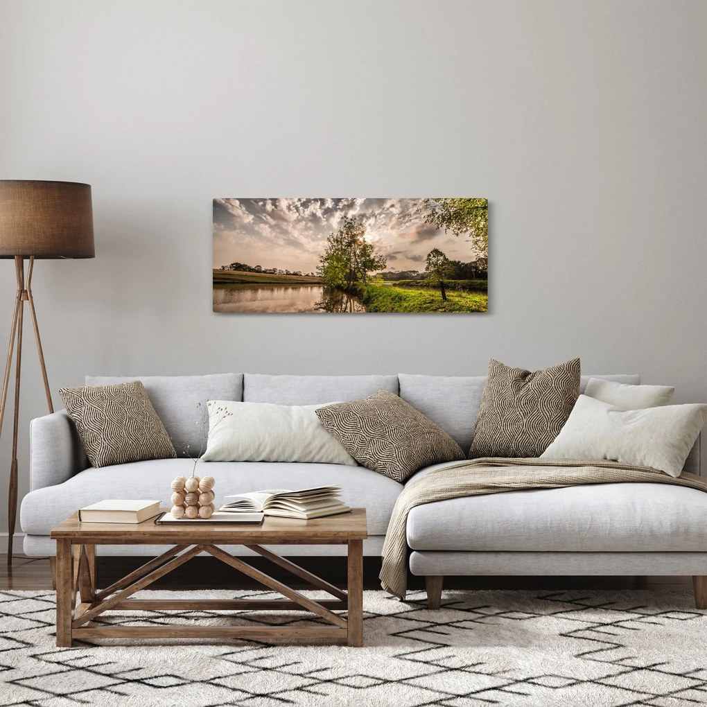 Természet kép sugarakkal (120x50 cm)
