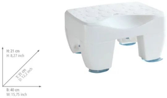 WENKO 73361100-Fürdőkád ülőke SECURA 40x31 cm fehér/átlátszó