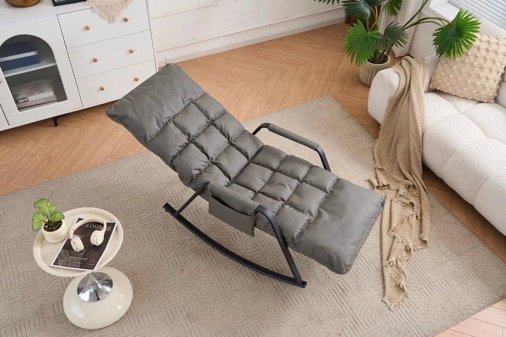 Hintaszék 5 fokozatban állítható,párnázott kivitelben, szürke