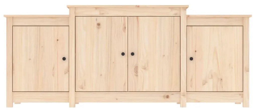 tömör fenyőfa tálalószekrény 164x37x68 cm