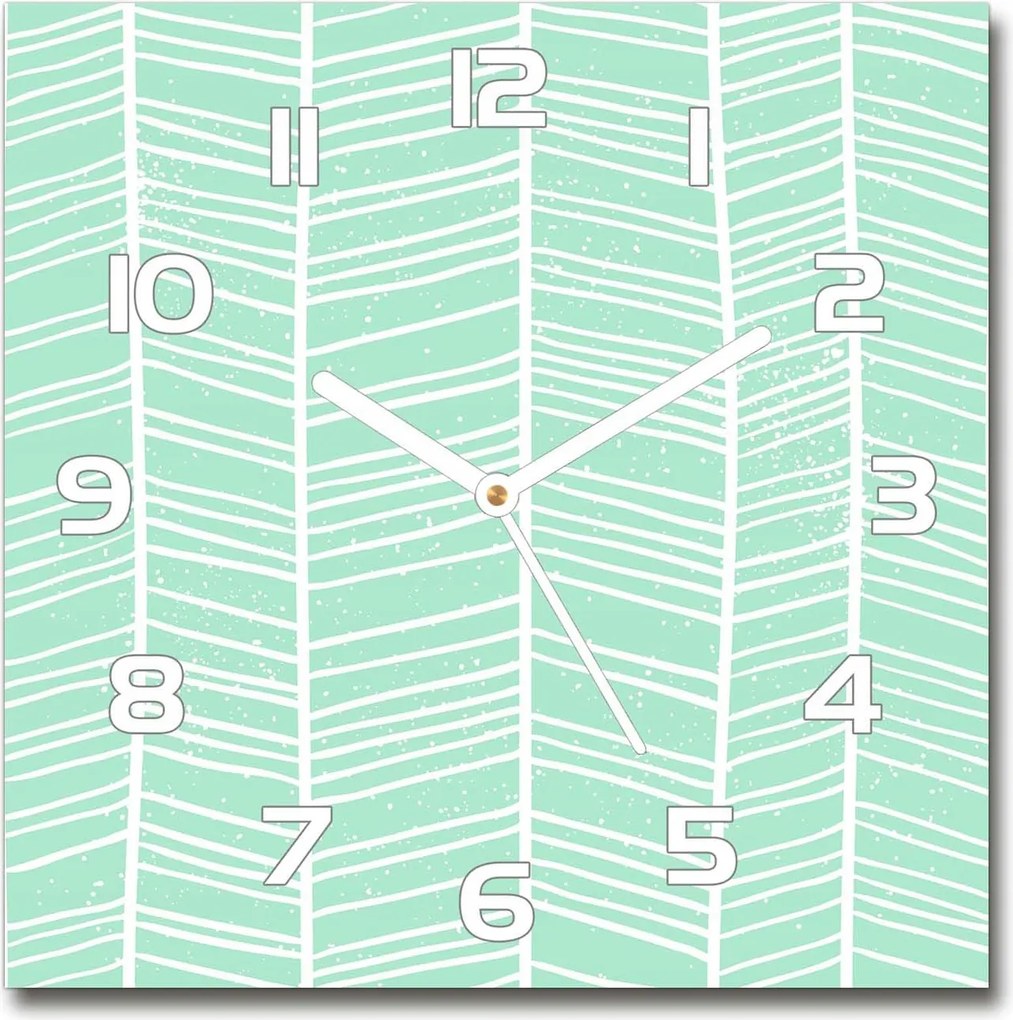 Négyzet alakú csendes üveg óra halszálka mintás 30x30