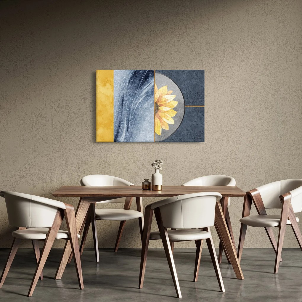Kép - Formák és a virág (90x60 cm)