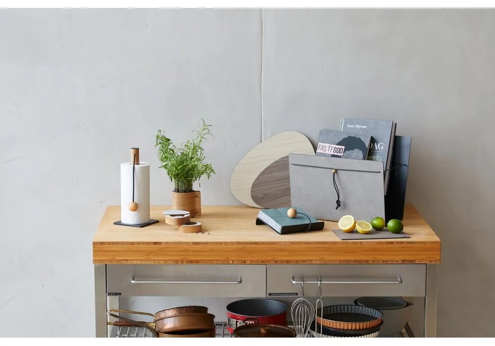 Antracitszürke papírtörlő tartó ø 13 cm Hippo – LIND DNA