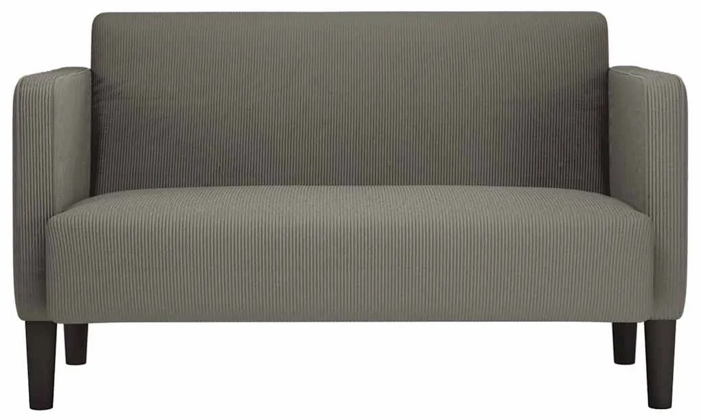 világosszürke kordbársony szövet loveseat kanapé 109 cm
