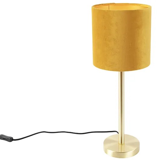 Asztali lámpa sárga árnyalattal 20 cm - Simplo