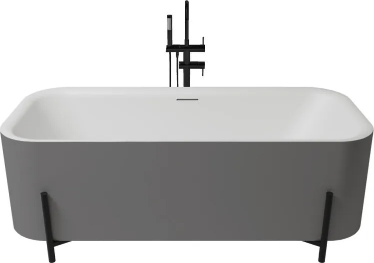 Aura szabadonálló kád_75x170_Plata Metallic/Blanco Mate