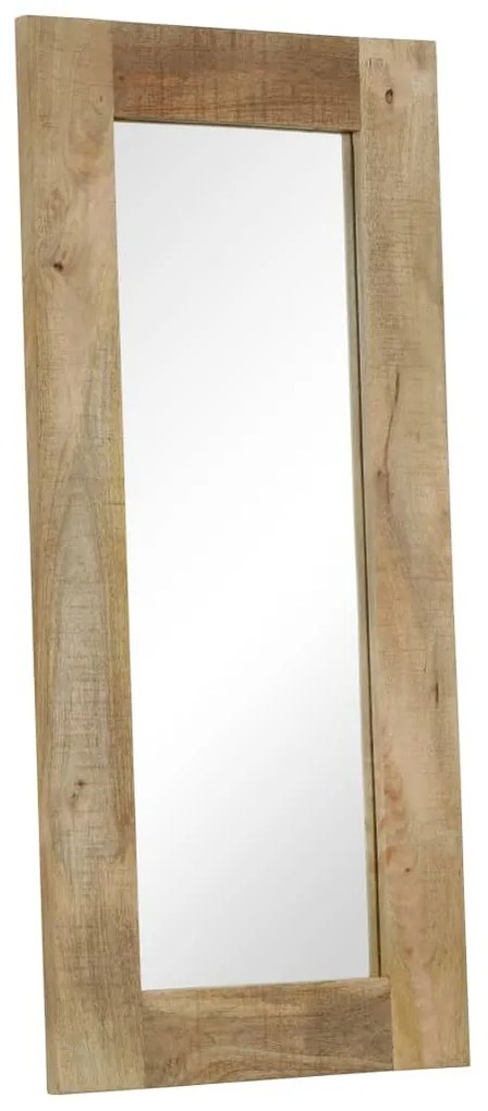 tömör mangófa keretű tükör 50 x 110 cm